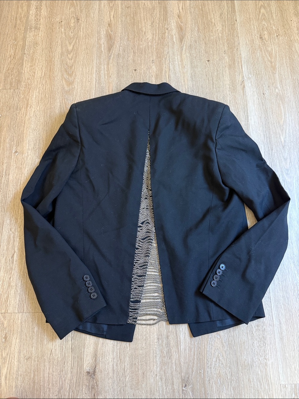 Saint Laurent Archive 14Sss Chain Blazer in Black M